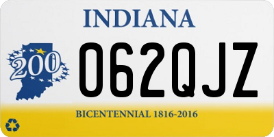 IN license plate 062QJZ