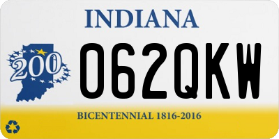 IN license plate 062QKW