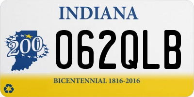 IN license plate 062QLB