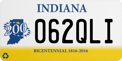 IN license plate 062QLI
