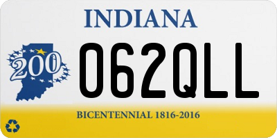 IN license plate 062QLL