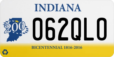 IN license plate 062QLO