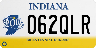IN license plate 062QLR