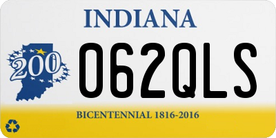 IN license plate 062QLS