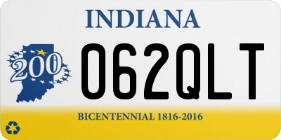 IN license plate 062QLT