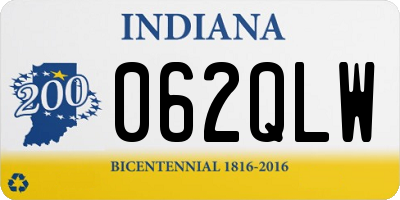 IN license plate 062QLW