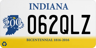 IN license plate 062QLZ