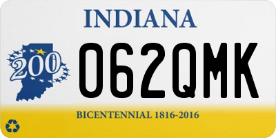 IN license plate 062QMK