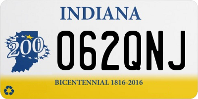 IN license plate 062QNJ