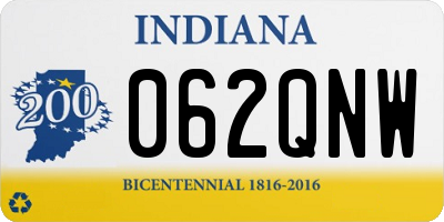 IN license plate 062QNW