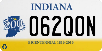 IN license plate 062QON