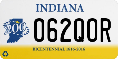 IN license plate 062QOR