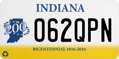 IN license plate 062QPN