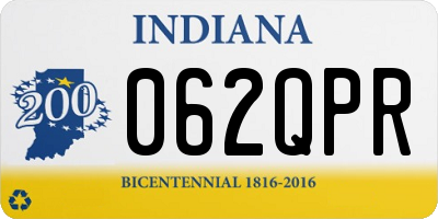 IN license plate 062QPR