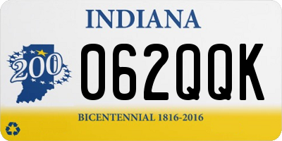 IN license plate 062QQK