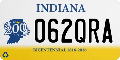 IN license plate 062QRA