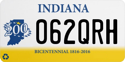 IN license plate 062QRH