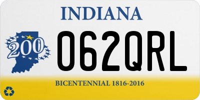 IN license plate 062QRL