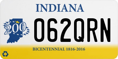 IN license plate 062QRN