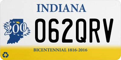IN license plate 062QRV