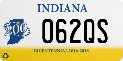 IN license plate 062QS