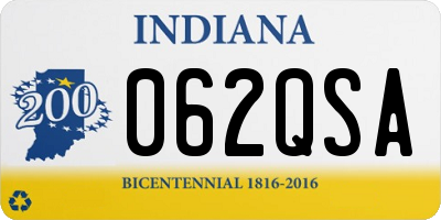 IN license plate 062QSA