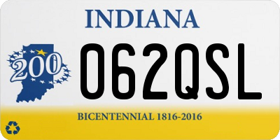 IN license plate 062QSL