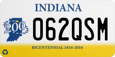 IN license plate 062QSM