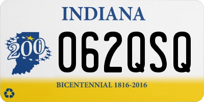 IN license plate 062QSQ