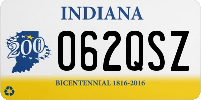 IN license plate 062QSZ