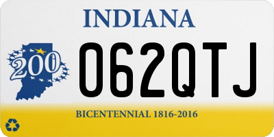 IN license plate 062QTJ