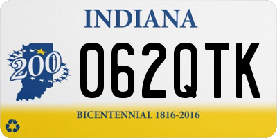 IN license plate 062QTK