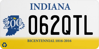 IN license plate 062QTL