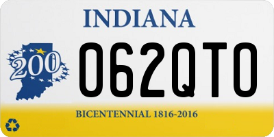 IN license plate 062QTO