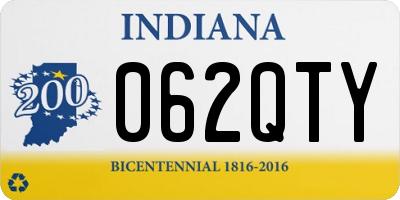 IN license plate 062QTY