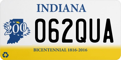 IN license plate 062QUA