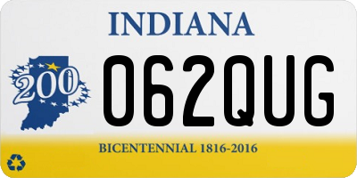 IN license plate 062QUG