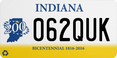 IN license plate 062QUK