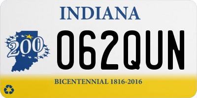 IN license plate 062QUN