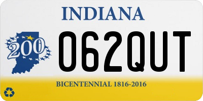 IN license plate 062QUT