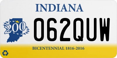 IN license plate 062QUW