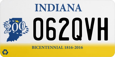 IN license plate 062QVH