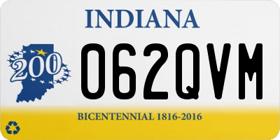 IN license plate 062QVM
