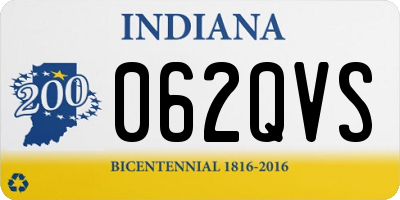 IN license plate 062QVS