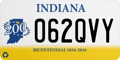 IN license plate 062QVY