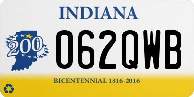 IN license plate 062QWB