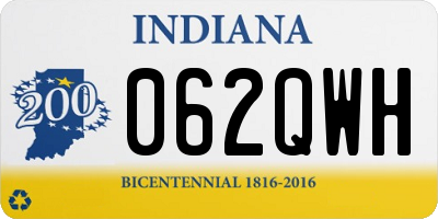 IN license plate 062QWH