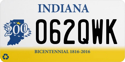 IN license plate 062QWK