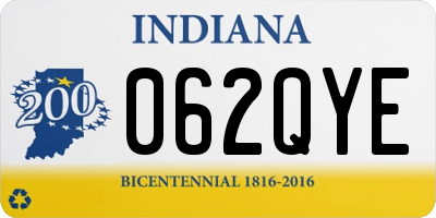 IN license plate 062QYE