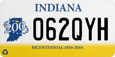 IN license plate 062QYH